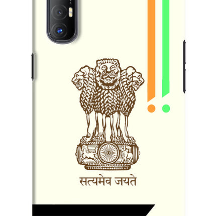 Satyamev Jayate Brown Logo Oppo Reno3 Pro Hard Case Back Cover by Casekaro