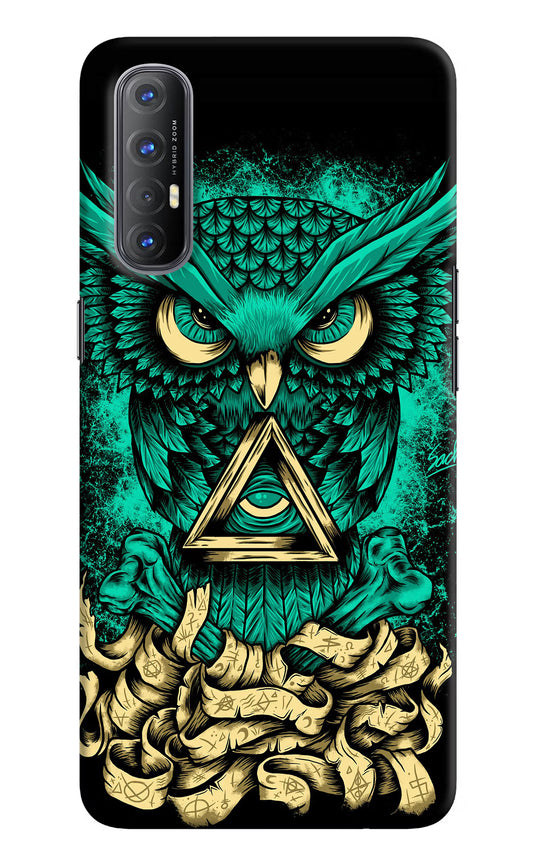Green Owl Oppo Reno3 Pro Hard Case Back Cover by Casekaro