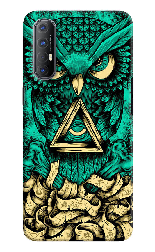 Green Owl Oppo Reno3 Pro Hard Case Back Cover by Casekaro