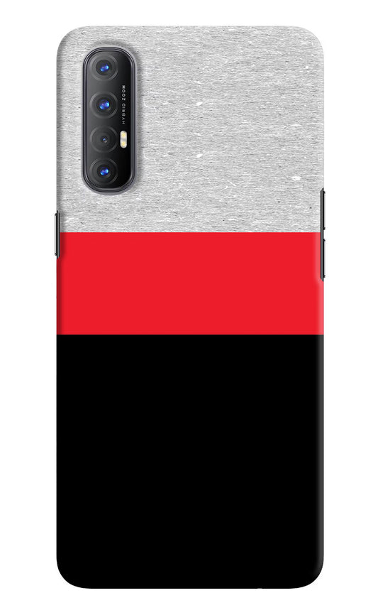 Tri Color Pattern Oppo Reno3 Pro Hard Case Back Cover by Casekaro