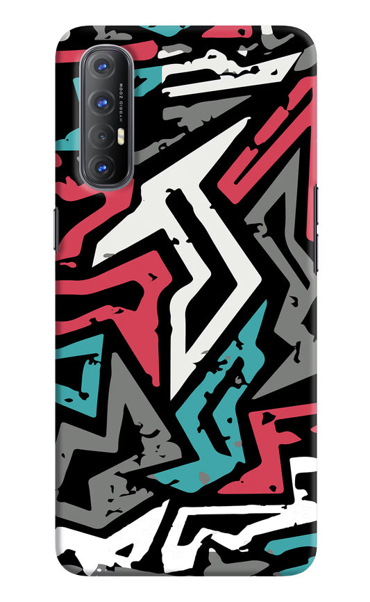 Geometric Graffiti Oppo Reno3 Pro Hard Case Back Cover by Casekaro