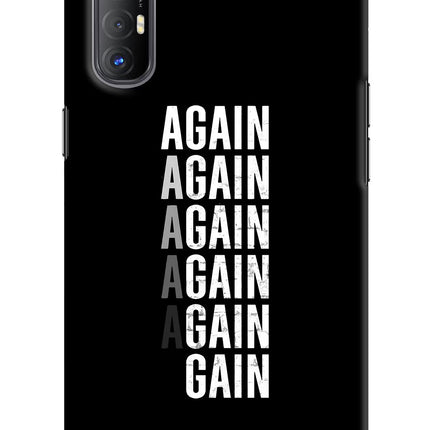 Again Again Gain Oppo Reno3 Pro Hard Case Back Cover by Casekaro