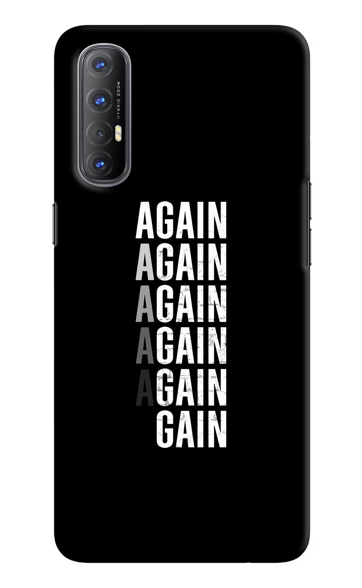 Again Again Gain Oppo Reno3 Pro Hard Case Back Cover by Casekaro