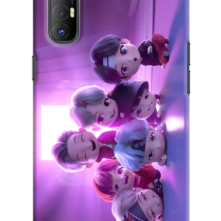 BTS Chibi Oppo Reno3 Pro Hard Case Back Cover by Casekaro
