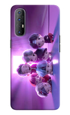 BTS Chibi Oppo Reno3 Pro Hard Case Back Cover by Casekaro