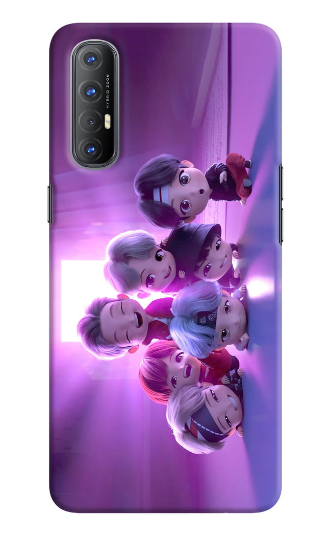 BTS Chibi Oppo Reno3 Pro Hard Case Back Cover by Casekaro