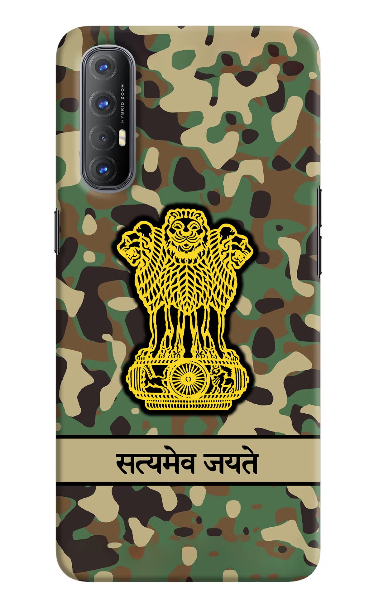 Satyamev Jayate Army Oppo Reno3 Pro Hard Case Back Cover by Casekaro