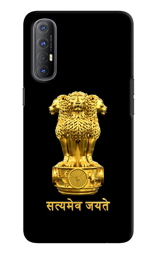 Satyamev Jayate Golden Oppo Reno3 Pro Hard Case Back Cover by Casekaro