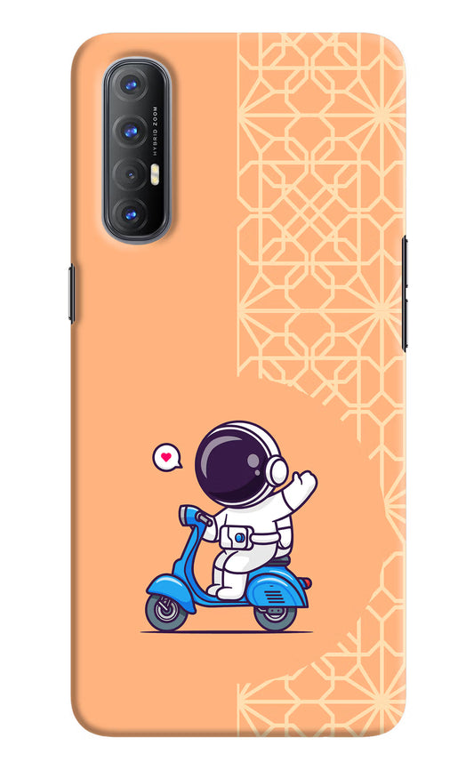 Cute Astronaut Riding Oppo Reno3 Pro Hard Case Back Cover by Casekaro
