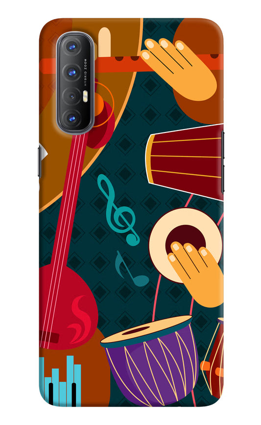 Music Instrument Oppo Reno3 Pro Hard Case Back Cover by Casekaro