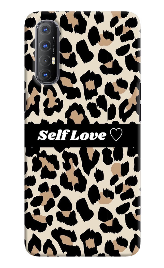 Leopard Print Self Love Oppo Reno3 Pro Hard Case Back Cover by Casekaro