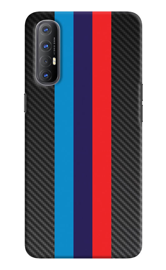 BMW Stripes Pattern Oppo Reno3 Pro Hard Case Back Cover by Casekaro