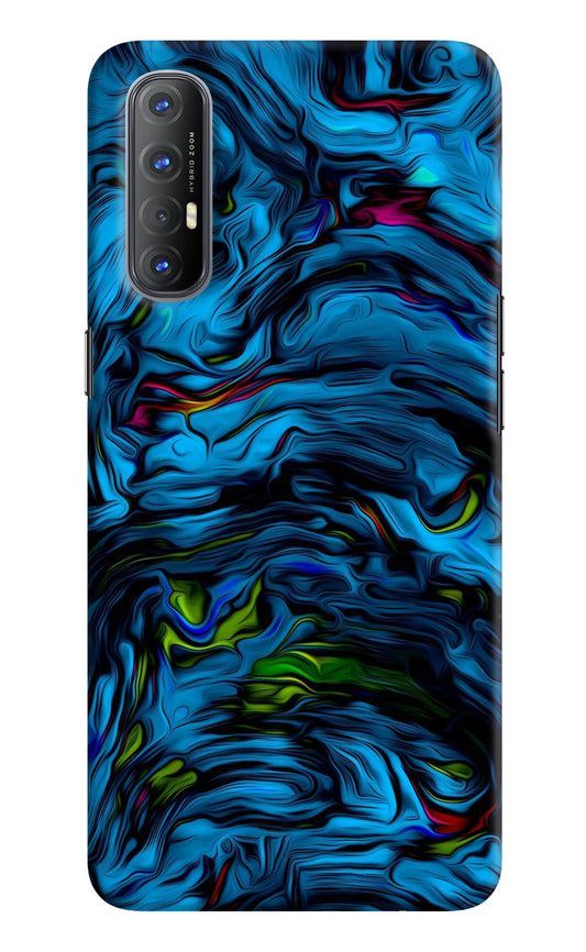 Dark Blue Abstract Oppo Reno3 Pro Back Cover