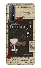 I am just a girl Oppo Reno3 Pro Hard Case Back Cover by Casekaro