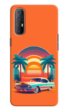 Palm Drive 80s Oppo Reno3 Pro Hard Case Back Cover by Casekaro