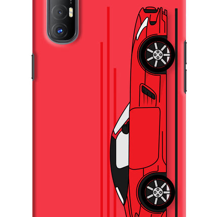 Red Velocity Oppo Reno3 Pro Hard Case Back Cover by Casekaro