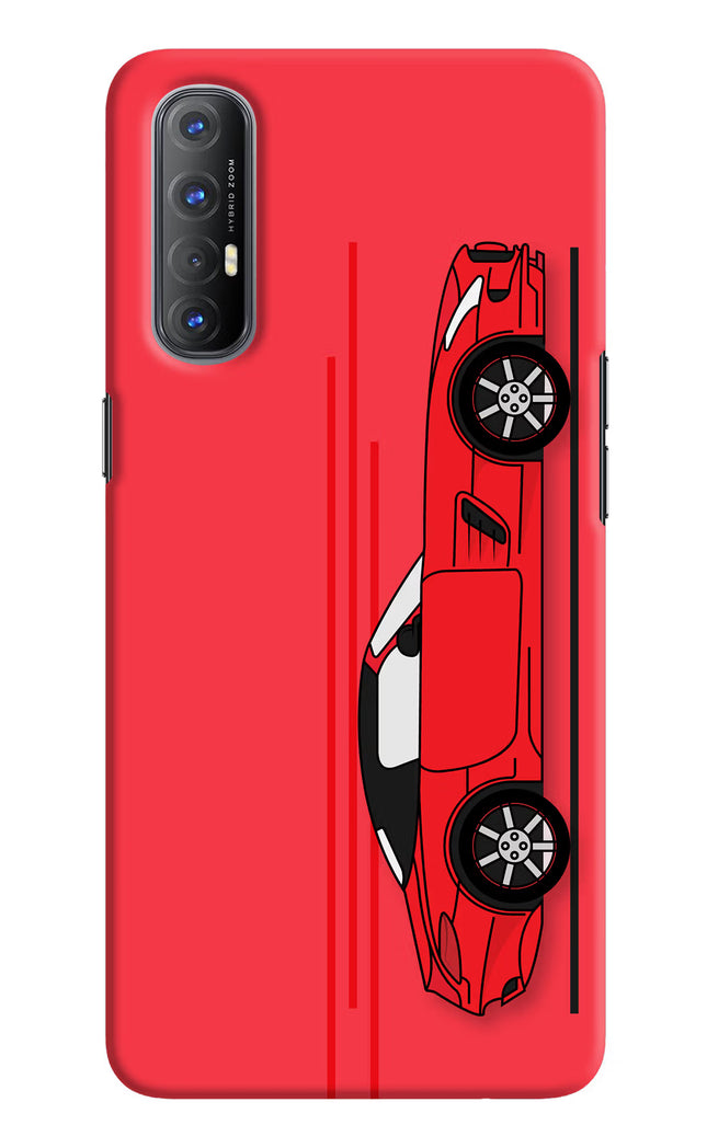 Red Velocity Oppo Reno3 Pro Hard Case Back Cover by Casekaro
