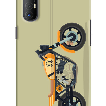 Vertical Speedster Oppo Reno3 Pro Hard Case Back Cover by Casekaro