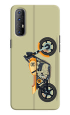 Vertical Speedster Oppo Reno3 Pro Hard Case Back Cover by Casekaro