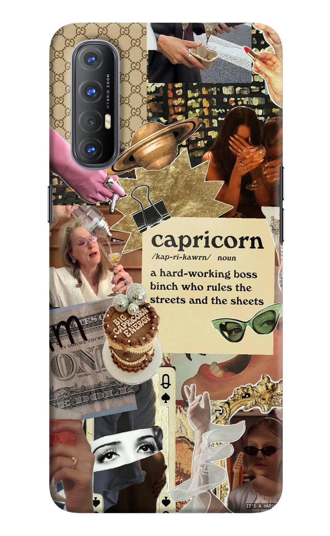 Capricorn Zodiac Oppo Reno3 Pro Hard Case Back Cover by Casekaro