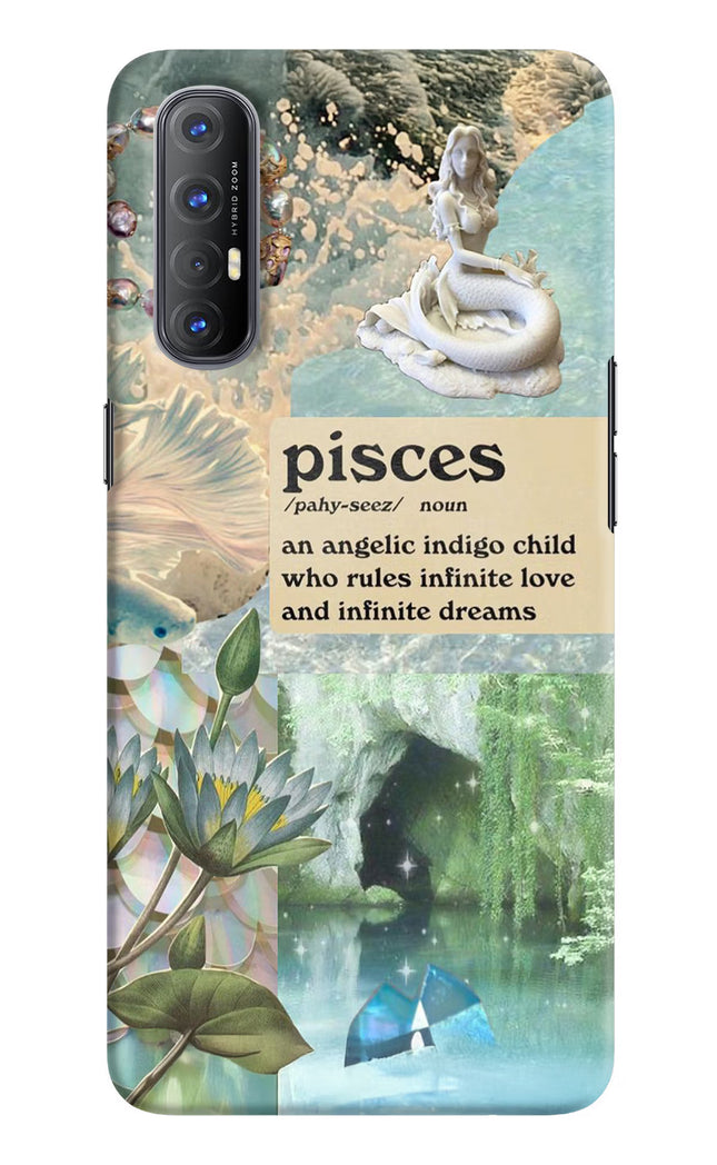 Pisces Zodiac Oppo Reno3 Pro Hard Case Back Cover by Casekaro
