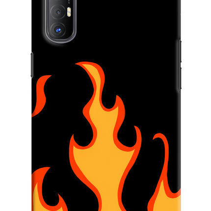 Fired Up – Black Oppo Reno3 Pro Hard Case Back Cover by Casekaro