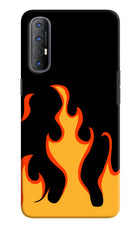 Fired Up – Black Oppo Reno3 Pro Hard Case Back Cover by Casekaro