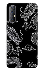Twin Dragons Oppo Reno3 Pro Hard Case Back Cover by Casekaro