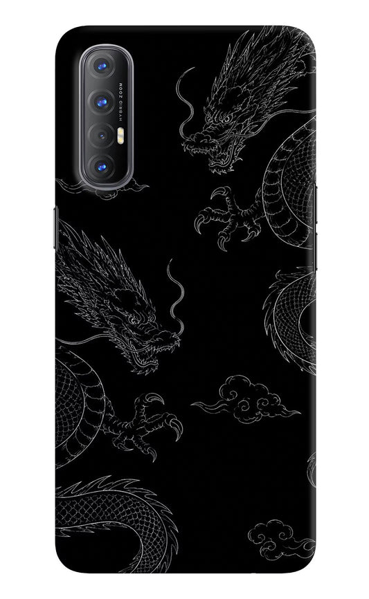 Twin Dragons Oppo Reno3 Pro Hard Case Back Cover by Casekaro