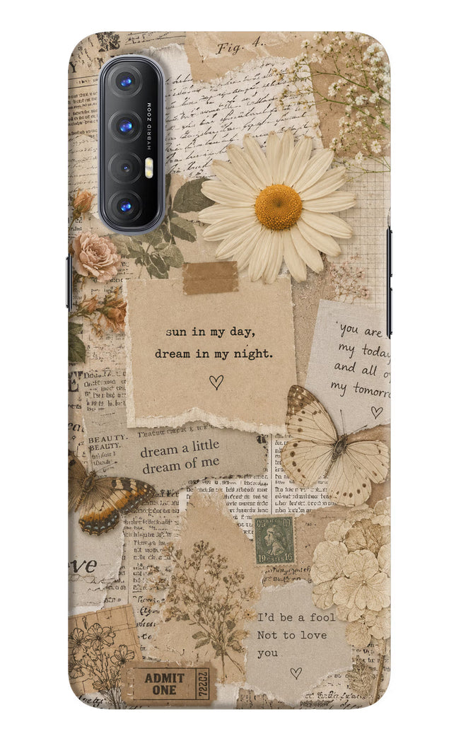 Vintage case Oppo Reno3 Pro Hard Case Back Cover by Casekaro