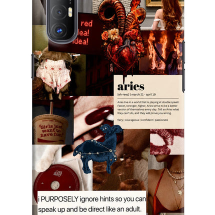 Zodiac Aries Oppo Reno3 Pro Hard Case Back Cover by Casekaro