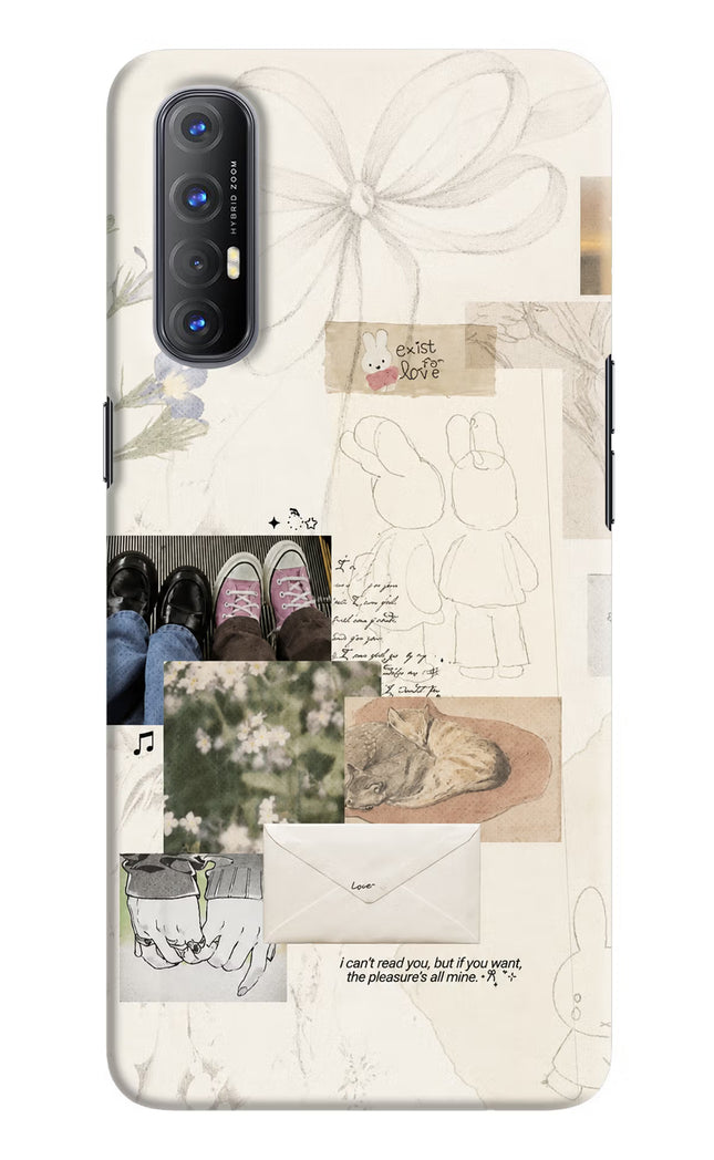 Soft Aesthetic Oppo Reno3 Pro Hard Case Back Cover by Casekaro