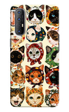 Cool Cat Oppo Reno3 Pro Hard Case Back Cover by Casekaro