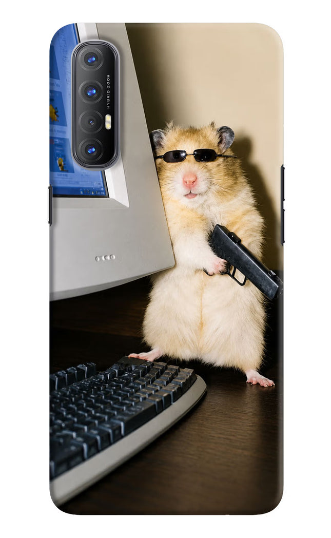 Hacker Hamster Oppo Reno3 Pro Hard Case Back Cover by Casekaro