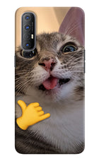 Silly Cat Call Oppo Reno3 Pro Hard Case Back Cover by Casekaro
