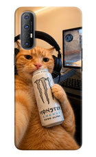Gamer Cat Energy Oppo Reno3 Pro Hard Case Back Cover by Casekaro