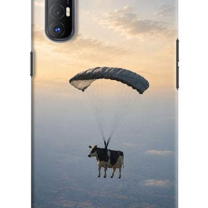 Skydiving Cow Oppo Reno3 Pro Hard Case Back Cover by Casekaro