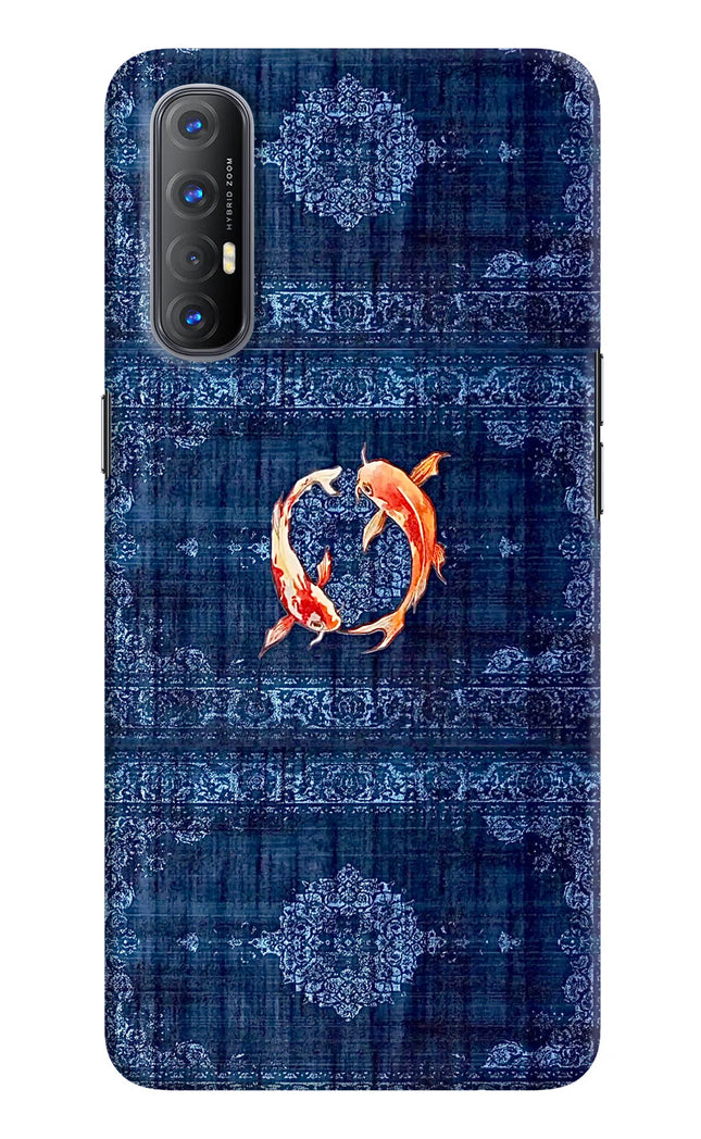 Koi Blue Oppo Reno3 Pro Hard Case Back Cover by Casekaro