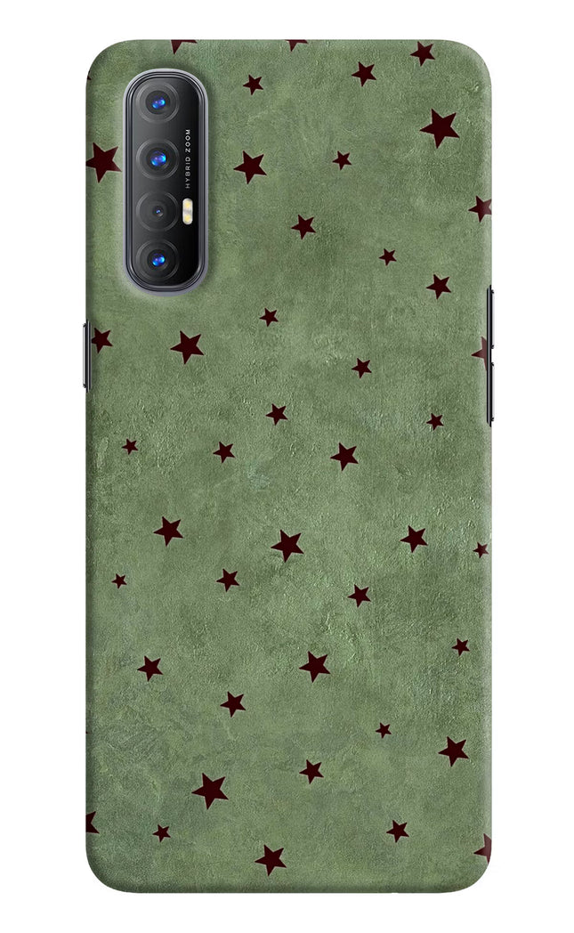Green Stars Oppo Reno3 Pro Hard Case Back Cover by Casekaro