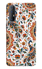White Mayura Oppo Reno3 Pro Back Cover