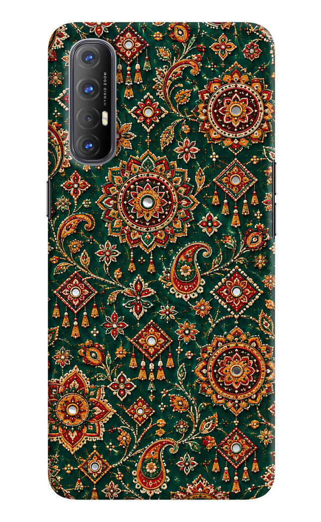 Green Pataka Oppo Reno3 Pro Hard Case Back Cover by Casekaro