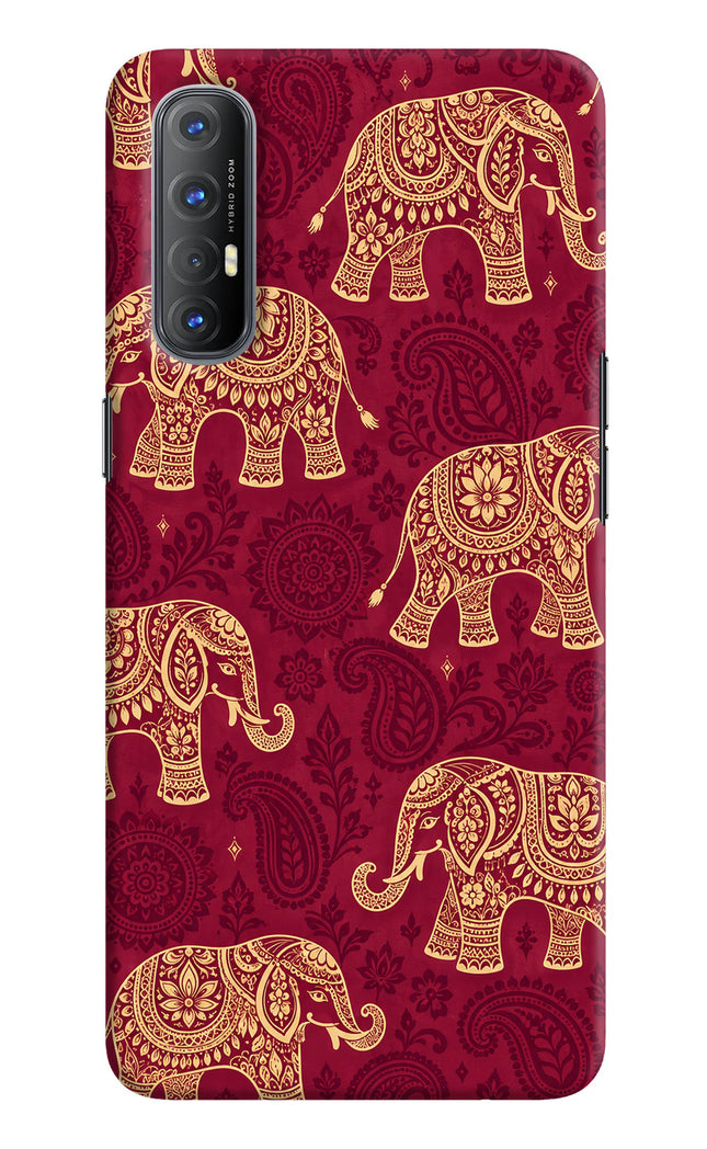 Maroon Elephant Oppo Reno3 Pro Back Cover