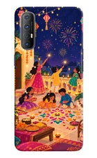 Diwali Night Oppo Reno3 Pro Hard Case Back Cover by Casekaro
