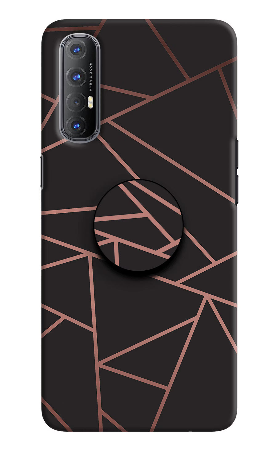 Geometric Pattern Oppo Reno3 Pro Pop Case, Hard case