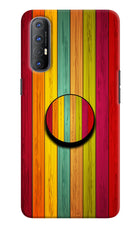 Multicolor Wooden Oppo Reno3 Pro Pop Case by Casekaro