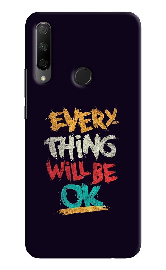 Everything Will Be Ok Honor 9X Hard Case Back Cover by Casekaro
