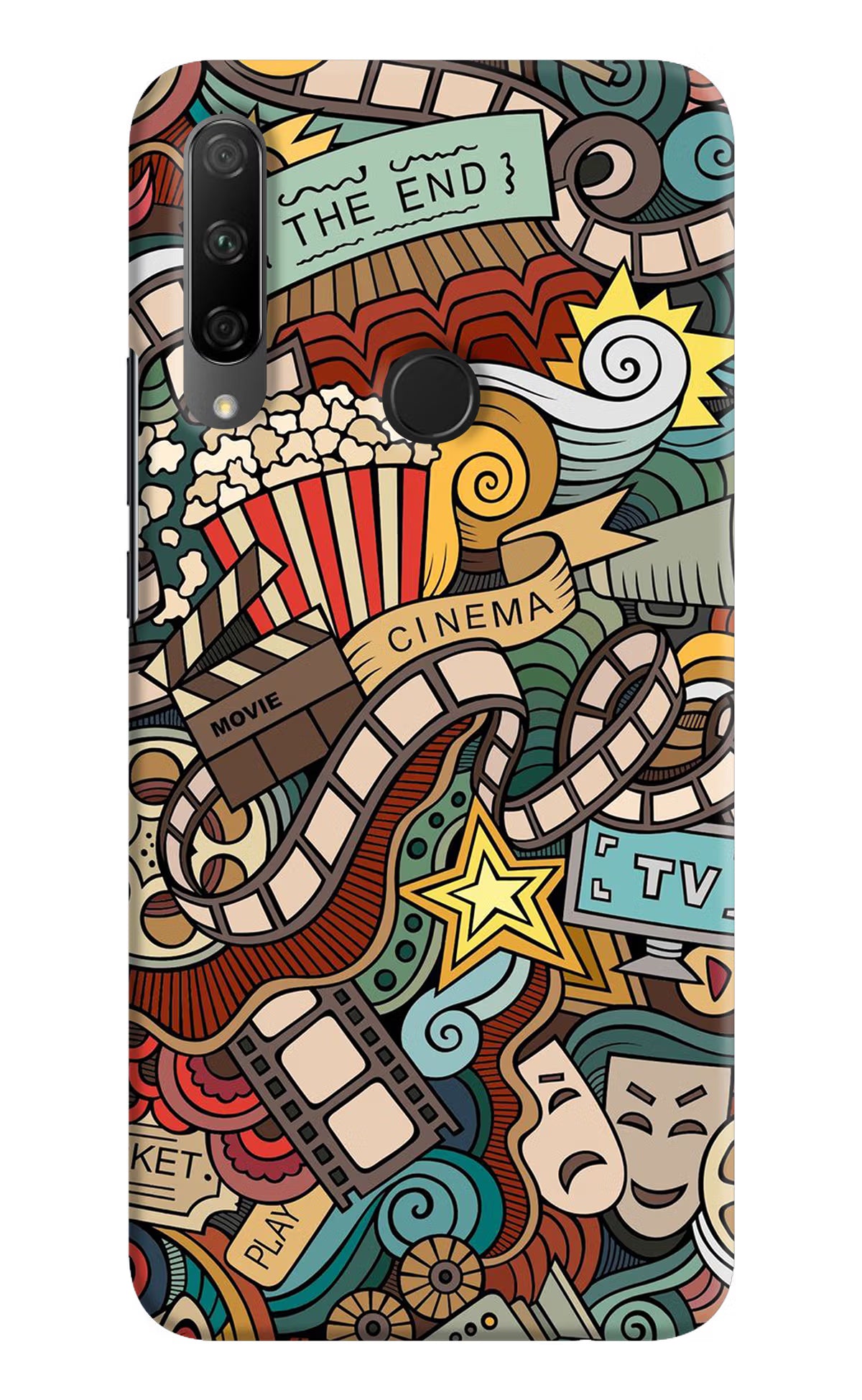 Cinema Abstract Honor 9X Hard Case Back Cover by Casekaro