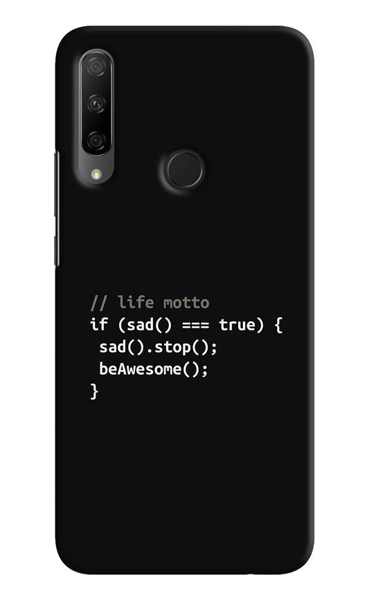 Life Motto Code Honor 9X Hard Case Back Cover by Casekaro