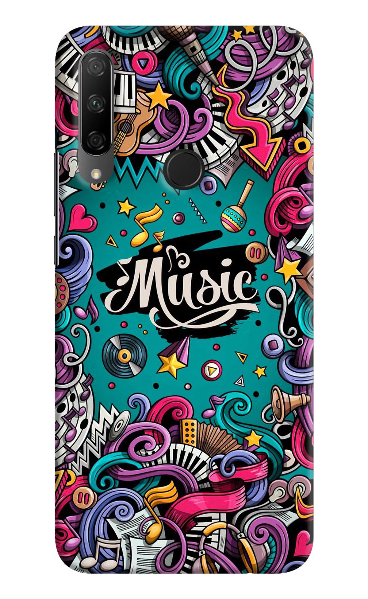 Music Graffiti Honor 9X Hard Case Back Cover by Casekaro