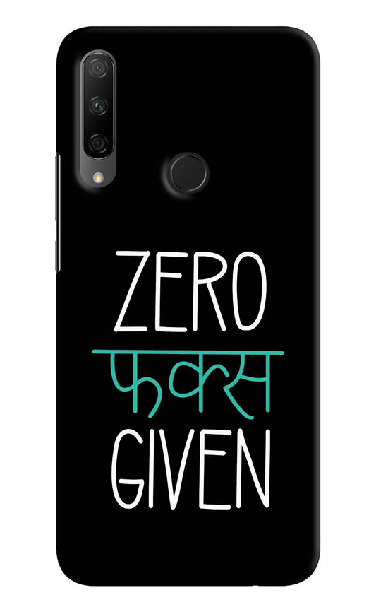 Zero Fucks Given Honor 9X Hard Case Back Cover by Casekaro